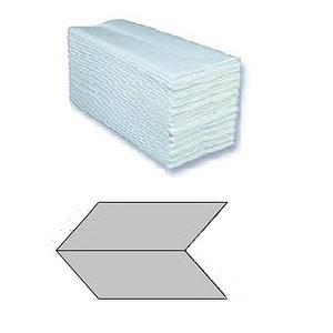 Asciugamani di carta pura cellulosa piegati a "V" 3 veli